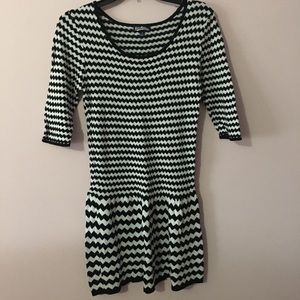 SALE!! Freshman black and white striped sweater dress
